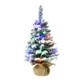 thumbnail image 1 of Uxgjfwu Tabletop Christmas Tree 18 Inches with Light String Artificial Flocked for Desktop Window Walkway Indoor Decor, 1 of 6