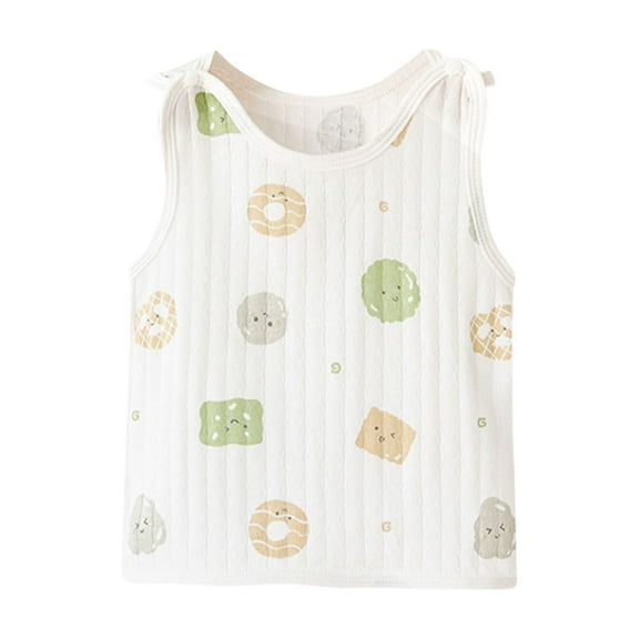 Uxgjfwu Tank Tops for Kids Plain Sleeveless T-Shirt Round Neck Crop Top for Girls and Boys Tank Top Tee, Sizes 0-9M