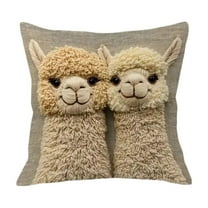 Uxgjfwu Throw Pillow Cover 18x18 Inch 2D Printed Embroidered Style Decorative Cushion Cover for Sofa Bedroom Living Room Home Decoration