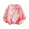 thumbnail image 1 of Uxgjfwu Tie-Dye Sweatshirt Fall Tops Toddler Kids Long Sleeve Shirts Round Neckline Sweatshirt Loose Casual Pullover Shirts, 1 of 6