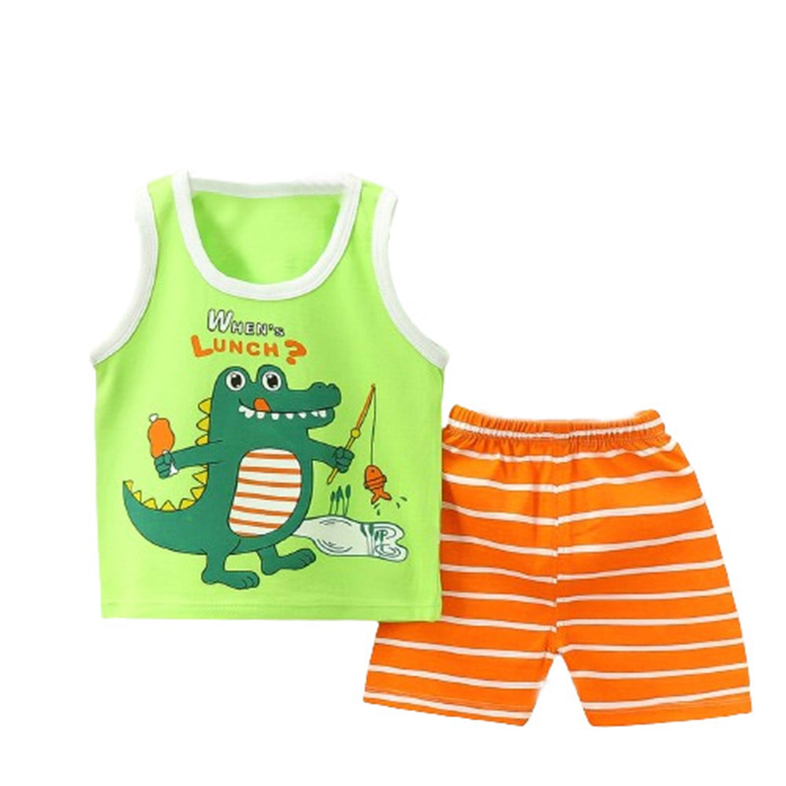 Boys 3-Piece Summer Outfit – Checkered Shirt, Tank Top & Shorts Set main image 1