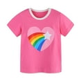 thumbnail image 1 of Uxgjfwu Toddler Boy Summer Shirt 2-7 Years T-shirt Printed Kids Round Neck Short Sleeve Top 7-8 Years, 1 of 5
