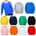 thumbnail image 1 of Uxgjfwu Toddler Boys Girls Long Sleeve Shirts Casual Crewneck Tops Loose Plain Tunic Cute Blouse Tees Sizes 1-11,Gray, 1 of 4