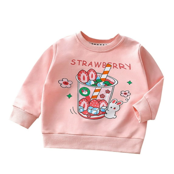 Uxgjfwu Toddler Boys Girls Printed Sweatshirt Long Sleeve Top Blouses Hoodie Sweatshirt Pullover Top Sizes 2-13