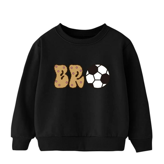 Uxgjfwu Toddler Boys Girls Sweatshirts Long Sleeve Top Spring and Fall Loose Cotton Crewneck Sweatshirts Sizes 2T-5T