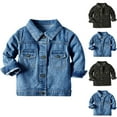 thumbnail image 1 of Uxgjfwu Toddler Denim Jacket Boys And Girls Loose Type Jacket Four Seasons Can Wear Jacket Childrens Denim Clothing Retro Casual Cardigan, 1 of 5