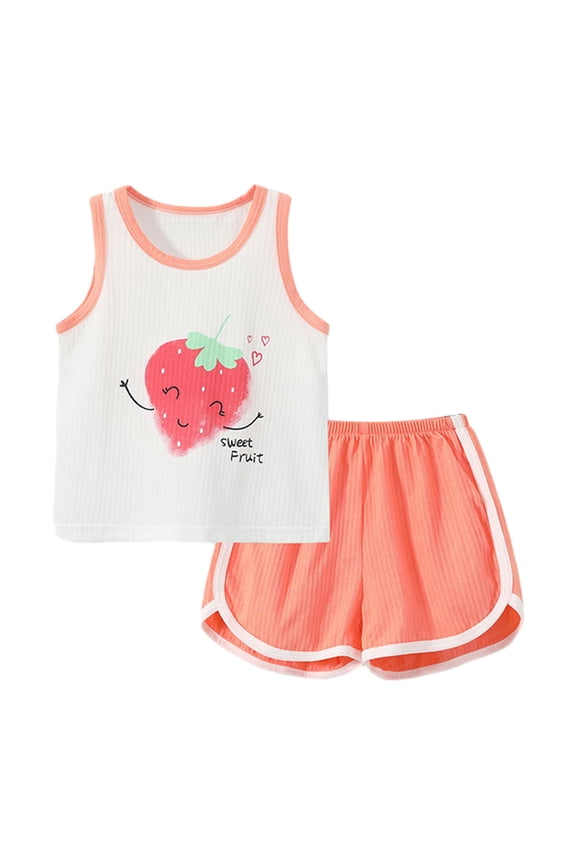 Uxgjfwu Toddler Girls and Boys Summer Letter Tee Shirt and Track Shorts Outfit Set Summer 2 Piece Outfit Sizes 6M-3T,Red