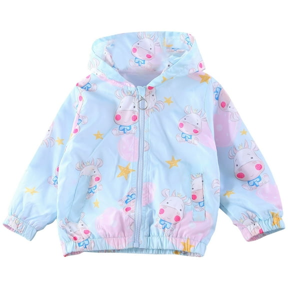Uxgjfwu Fall Jacket for Girls Casual Hoodie Jacket Long Sleeve Shirts Zipper-Up Jacket Kids Lightweight Jacket Fall Hooded Jacket