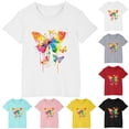 thumbnail image 1 of Uxgjfwu Toddler Short Sleeve Graphic T-Shirt Boys Girls Cotton T-shirt Cute Print Tee Short Sleeve Tops, Sizes 3-10, 1 of 6