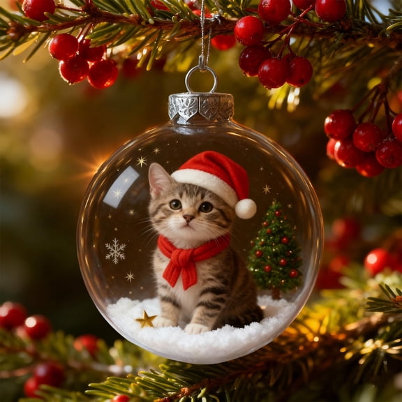 Uxgjfwu Transparent Christmas Ball Ornaments, Crystal Clear Spherical Tree Pendants, Decorative Glass-like Balls for Christmas Tree, Festive Display