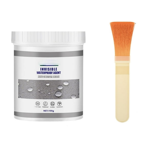 Uxgjfwu Waterproof Anti-Leakage Agent, Invisible Waterproof Agent Waterproof Insulation Sealant, Transparent Repairing Leak Waterproof Adhesive (100g)