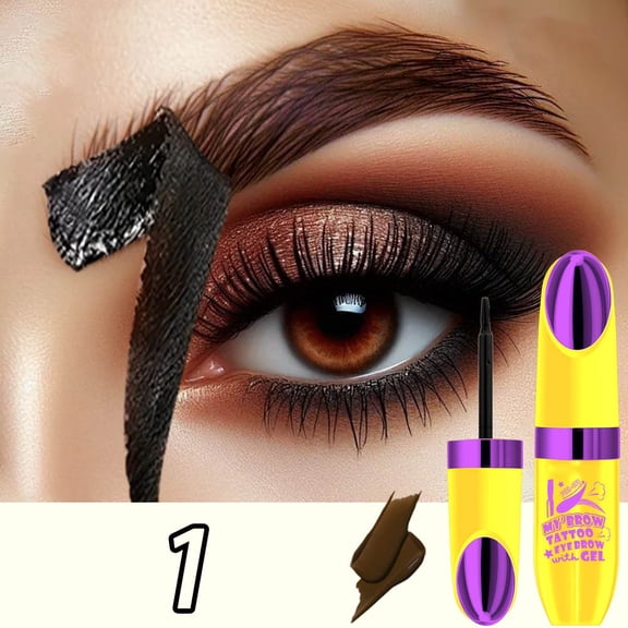 Uxgjfwu Waterproof Eyebrow Gel, Fixed Makeup with Smudge Proof and Sweat Resistant Formula, Natural Long Lasting Peel Off Resistance, 0.35 oz