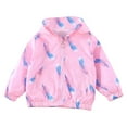 thumbnail image 1 of Uxgjfwu Windproof Jacket for Girls Casual Hoodie Jacket Long Sleeve Zipper Jacket Kids Cartoon Printed Hooded Jacket, 1 of 3