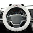 thumbnail image 1 of Uxgjfwu Winter Steering Wheel Cover, Imitation Mink Fluffy Cover for Cars, Universal Steering Wheel Cover for Warmth, Grip, Cold Weather Driving, 1 of 5