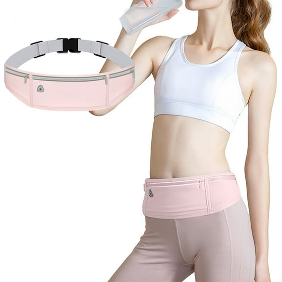 Uxgjfwu Women's Running Waist Pack, Lightweight Breathable Gym Pack with No Bounce Design for Workouts Marathon Hiking Travel Fitness Belt Bag