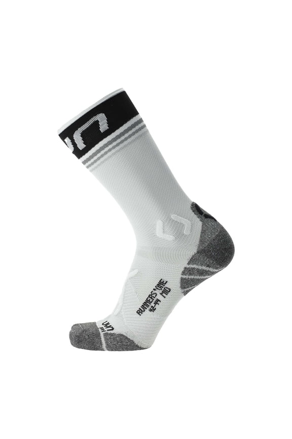 Ladies Running Socken - One Mid Socks, Crew Socken, Polyamide, Logo Black/White 35-36
