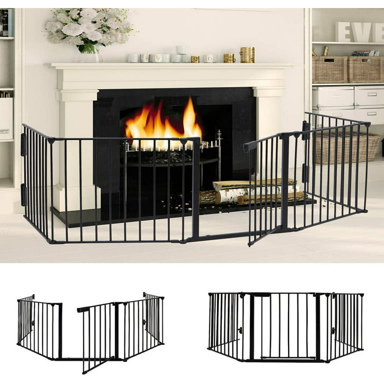 Wood stove/fireplace metal fence guard, baby safety - general for