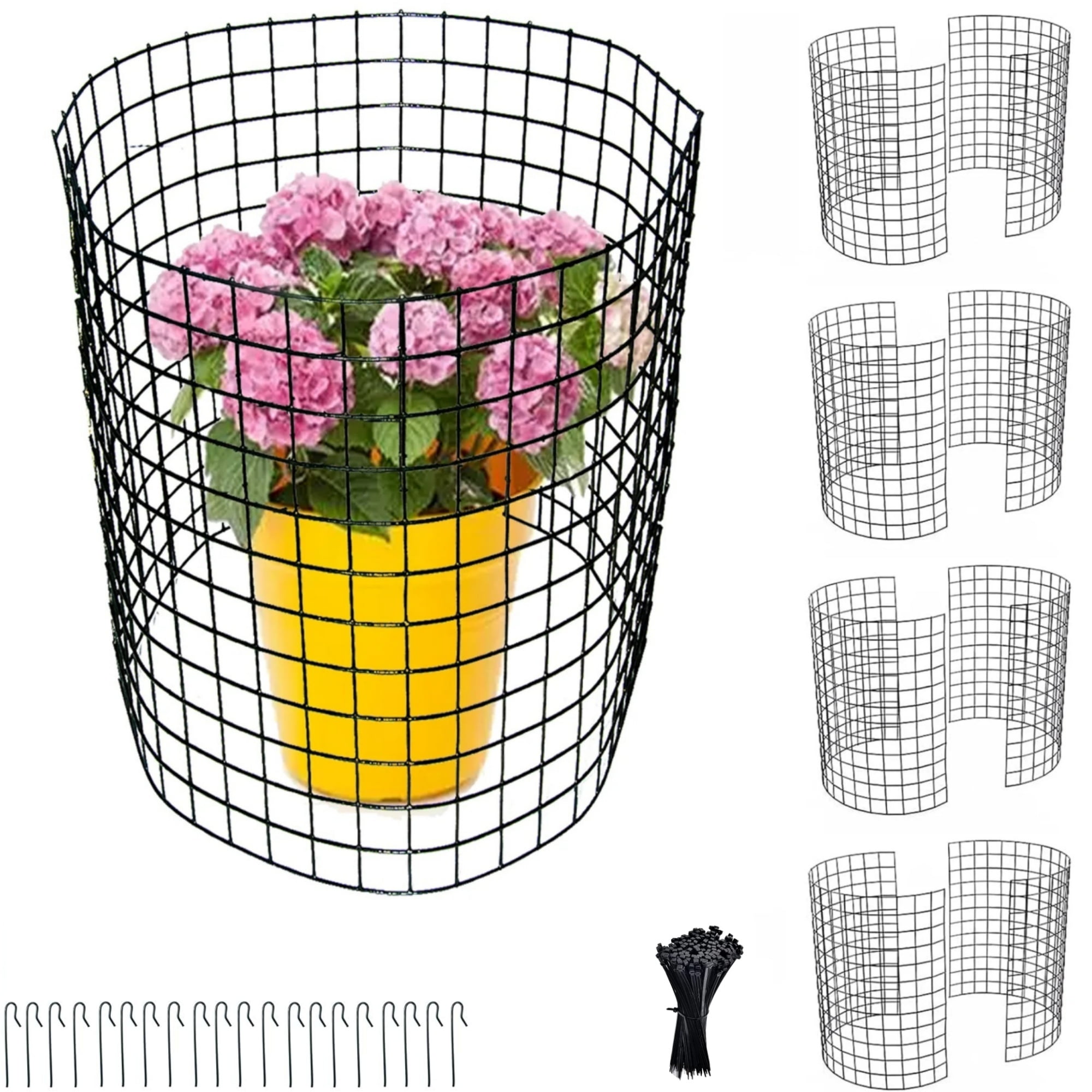 IAJXWI 5 Pack Wire Plant Cages, Garden Plant Protectors Bunny
