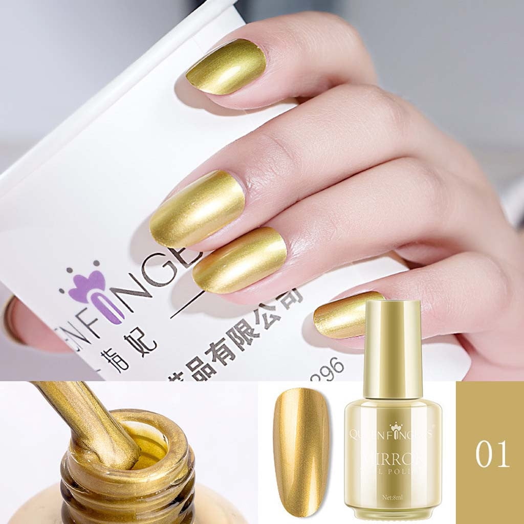 Uytogofe Mirror Nail Polish Plating Silver Paste Metal Color Stainless
