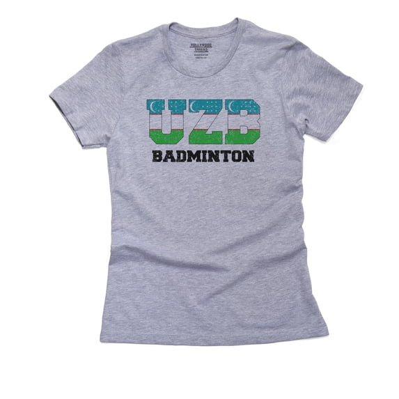 Uzbekistan Badminton - Olympic Games - Rio - Flag Women's Cotton Grey T-Shirt