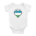 thumbnail image 1 of Uzbekistan Flag Heart Love Cute Baby Clothing Bodysuits Boy Girl Clothes, 1 of 5