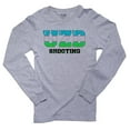 thumbnail image 1 of Uzbekistan Shooting - Olympic Games - Rio - Flag Men's Long Sleeve Grey T-Shirt, 1 of 2