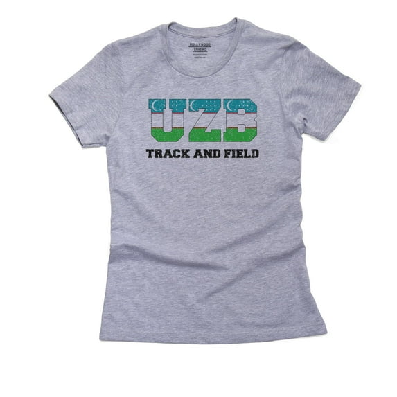 Uzbekistan Track and Field - Olympic Games - Rio - Flag Women's Cotton Grey T-Shirt