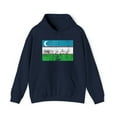 thumbnail image 1 of Uzbekistan Uzbeks Pride Flag Hoodie, Gifts, Hooded Sweatshirt, 1 of 4