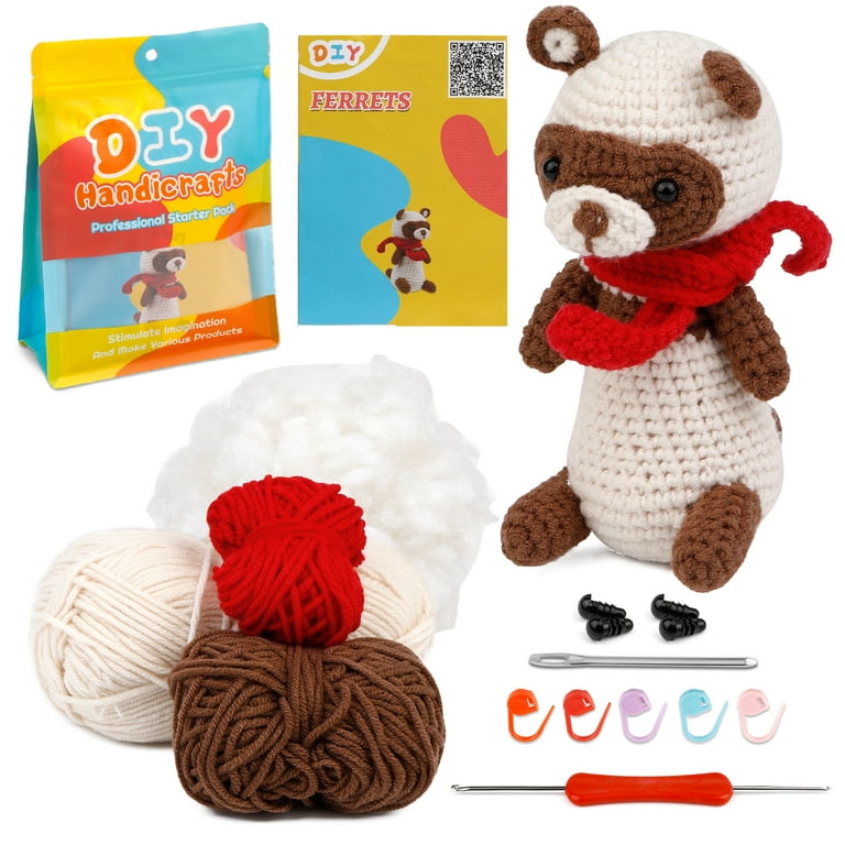 Beginners Crochet Kit, 2 Pack Cute Small Animals Kit for Beginers and  Experts, All in One Crochet Knitting Kit, Crochet Starter Kit for Beginner  DIY