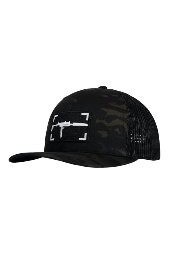 Uzi Patch Mesh Snapback Hat Black Bdu / Black