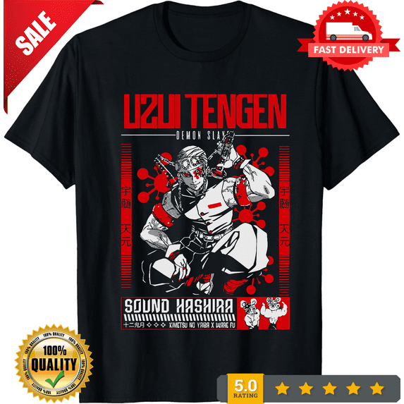 Uzui Tengen T-Shirt Demon Slayer Kimetsu No Yaiba Horror Anime Gift Shirt S -5XL, LIMITED EDITION-TH66072
