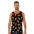 thumbnail image 1 of Uzzi Mens Tank Top Rainbow Pride Flag Sleeveless T-Shirt Fun Top, Ice Cream Black, Size: Medium, Uzzi Active Wear, 1 of 3