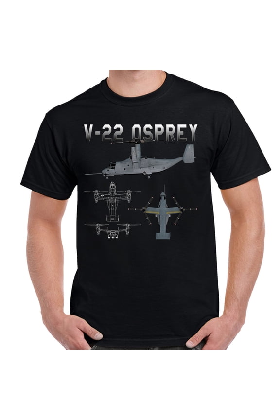 V-22 Osprey Blueprint Schematic Adult Shirt-Small