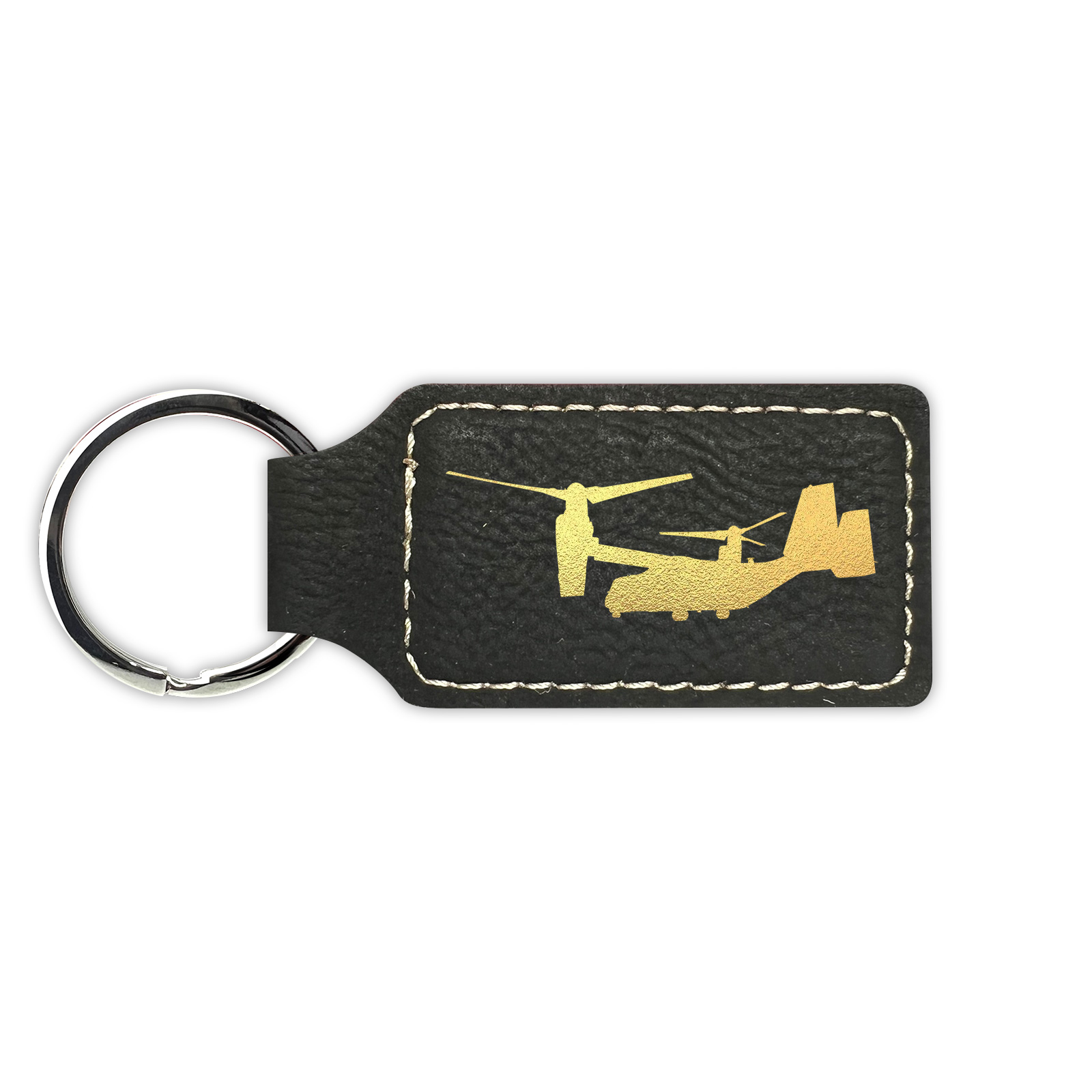 V22 Osprey Keychain Leatherette Rectangle Laser Engraved Many