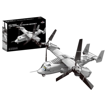 Apostrophe Games V-22 Osprey Tiltrotor Aircraft Building Block Set - 460 Pieces