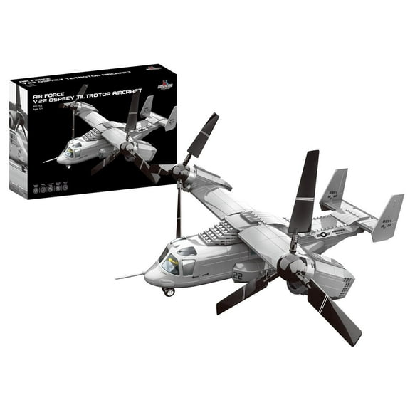 Apostrophe Games V-22 Osprey Tiltrotor Aircraft Building Block Set - 460 Pieces
