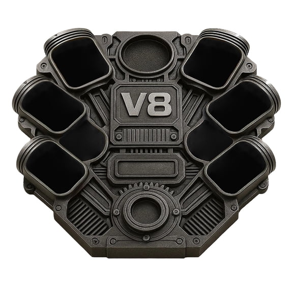 V 8 Engine Food Platter Cool V 8 Engine Modeling Charcuterie Boards Cheese Board with 7–10 Compartments for Snacks & Dips Funny 3D Punk Extra Large Charcuterie Platter Broiler Pan