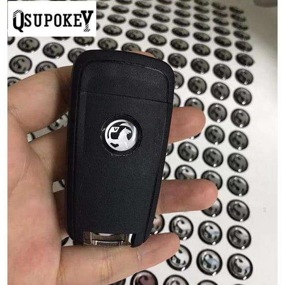 V-AUXHALL Car Key Shell Sticker Gel Logo Remote Emblem Hazard Symbol Badge 2pcs 14mm