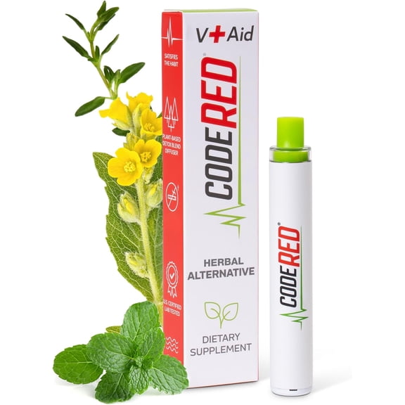 V-Aid Herbal Diffuser Pen - Plant-Based Aromatherapy Mullein Stick with Mullein, Thyme & Mint Portable Wellness Companion for Daily Balance