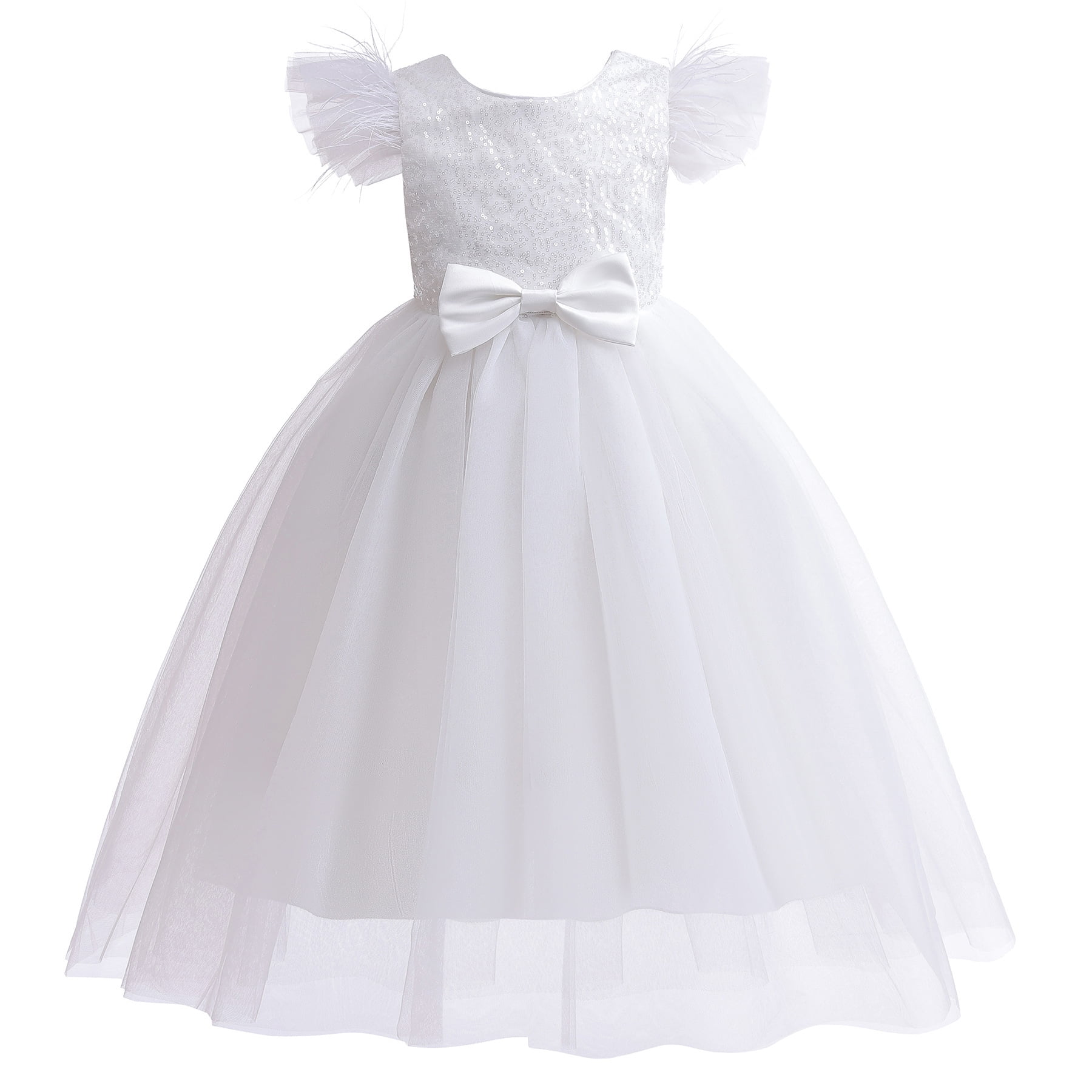 V-Back Backless Dress For Girls Wedding Pageant Birthday Party 3-10T -  Walmart.com