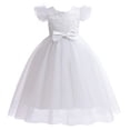 thumbnail image 1 of V-Back Backless Dress For Girls Wedding Pageant Birthday Party 3-10T, 1 of 7