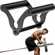 V Bar Row Landmine Handle Attachment for Barbell Bars, Solid Double D Handle, T-Bar Row Handle Attachments with Non-Slip Rubber Grip, Fits Olympic Bar Strength Training Bar