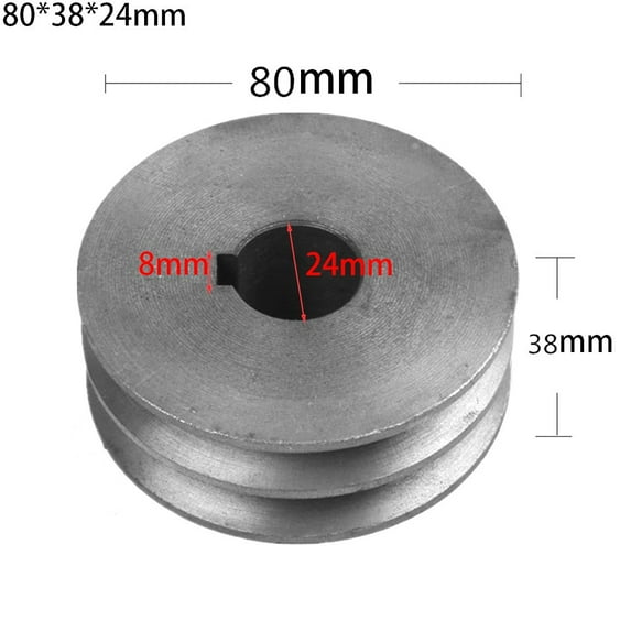 V-Belt Pulley A Type Double Slot Pulley Motor Cast Iron Dia Power Tool Accessory
