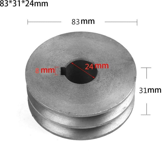 V-Belt pulley A Type Double Slot Pulley Motor Cast Iron Dia Power Tool Accessory
