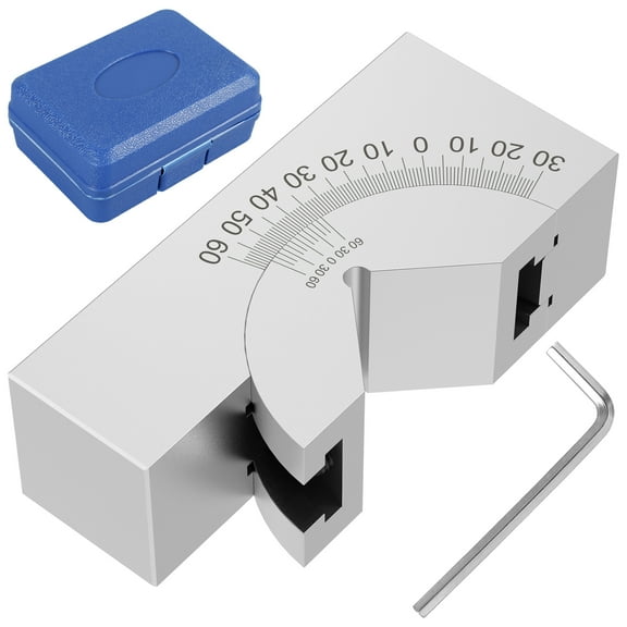 V Block Angle Gauge AP25 0°- 60° Adjustable Micro Angle Gauge Multifunctional Angle V Block Milling High Precision Angle Gauge Block with Wrench for Milling Machine Planer