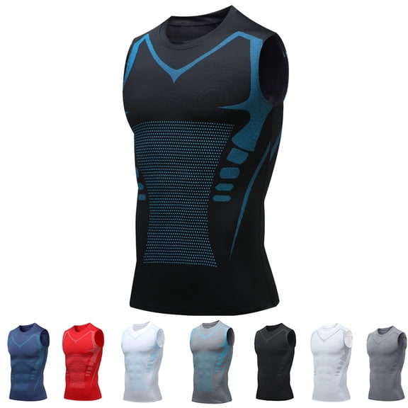 V Boost Shape Wear Shirt for Men, V-Boost V2 Compression Tank, Mens Tank Tops,Sport Running Dry Fit Gym Shirt, Wicking Athletic Mesh Breathable Muscle Tee Workout Sleeveless Shirts