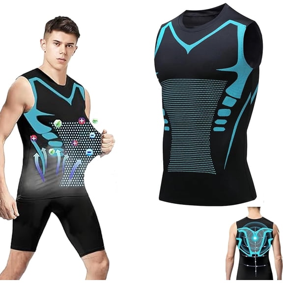 V Boost V2 Compression Shirt Men, Body Shaper Sleeveless Workout Tank Top Quick Dry Breathable Athletic Elastic Vest