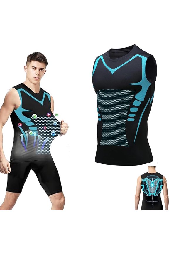 V Boost V2 Compression Shirt Men, Body Shaper Sleeveless Workout Tank Top Quick Dry Breathable Athletic Elastic Vest