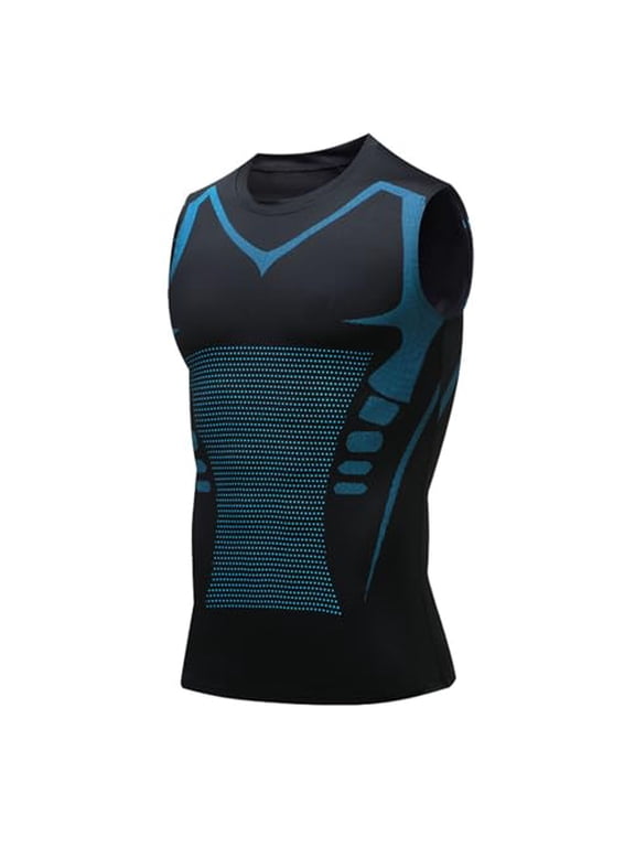 V-Boost V2 Compression Shirt Men | Feel the Power of Confidence, Energy & Strength, Slimming Body Shaper Vest Crewneck Workout Shirts Tummy Control Undershirts