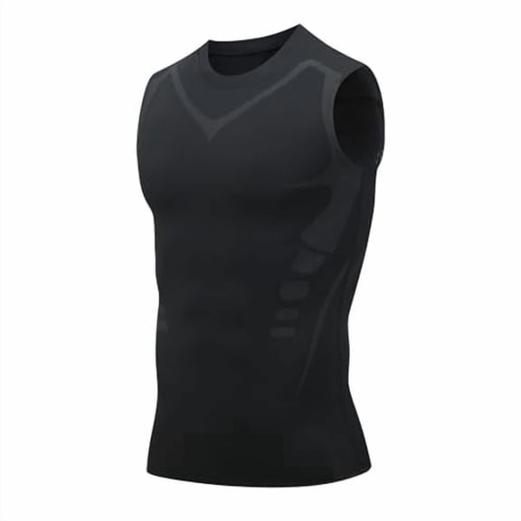 V-Boost V2 Compression Shirt Men | Feel the Power of Confidence, Energy & Strength, Slimming Body Shaper Vest Crewneck Workout Shirts Tummy Control Undershirts